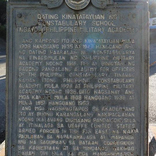 Former Site of the Constabulary School historical marker