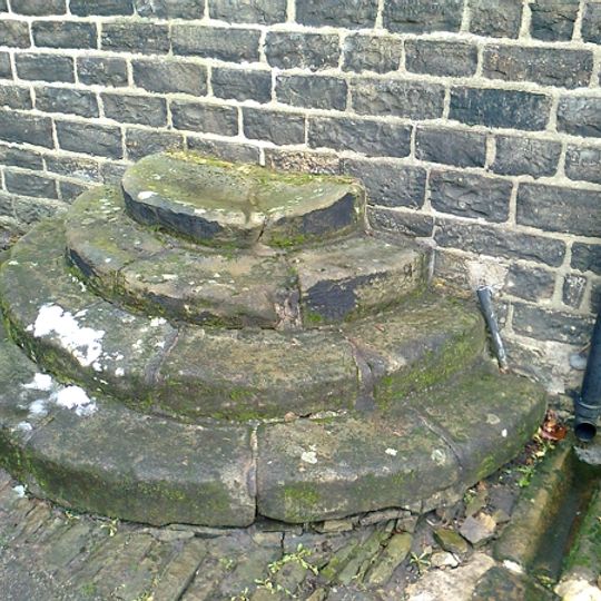 Curved Steps Of Former Cross Base Or Mounting Block Attached Between Numbers 19 And 21