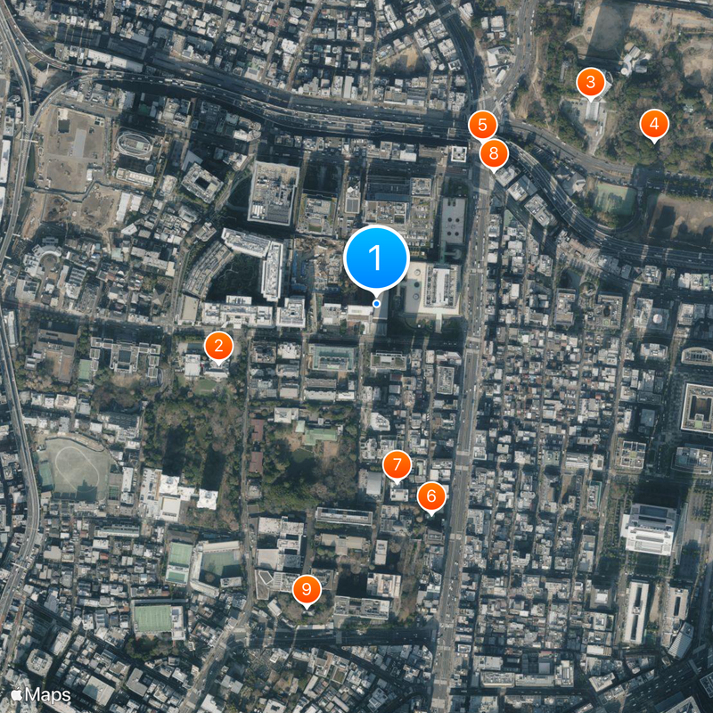 Tokyo Metropolitan Mita Senior High School Map