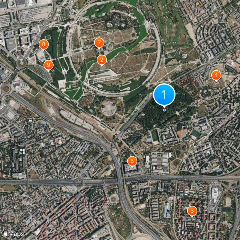 Parque de El Capricho Mapa