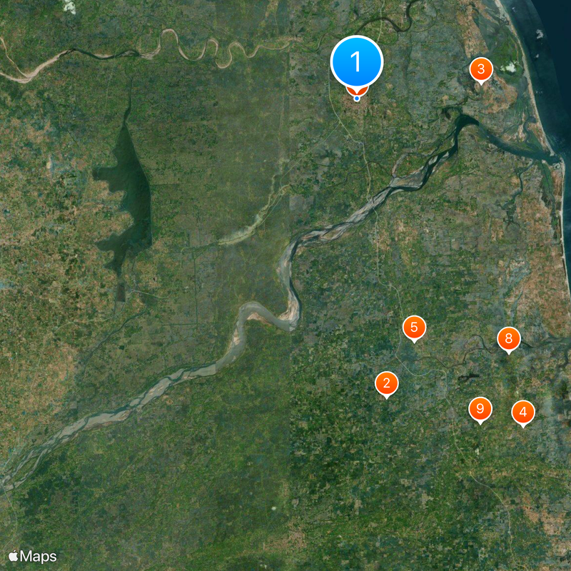 Nataraja-Tempel Karte