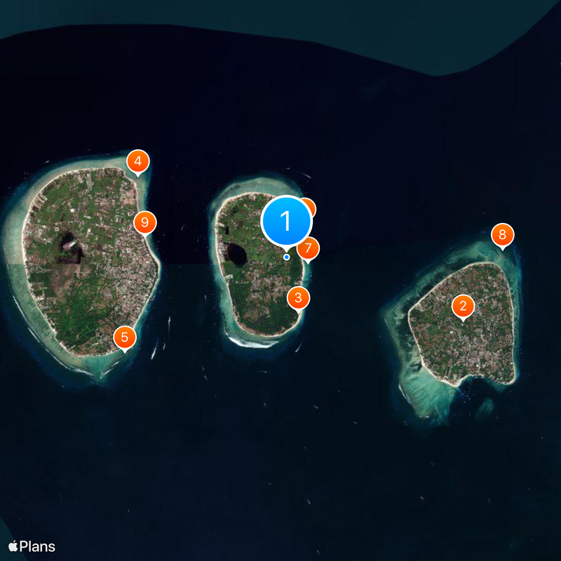 Gili Islands Map