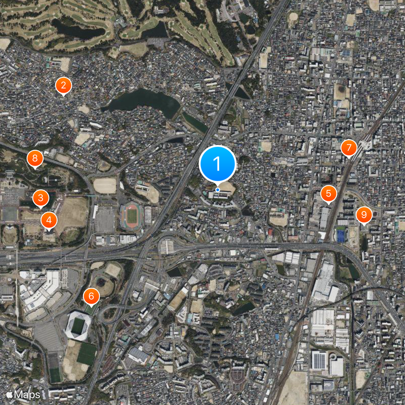 Ibaraki Nishi High School Map