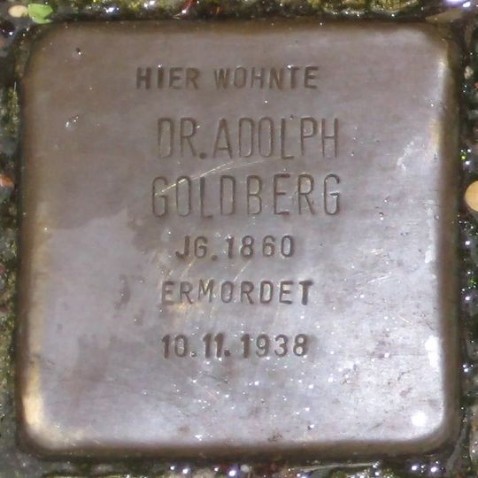 Stolperstein dedicated to Adolph Goldberg