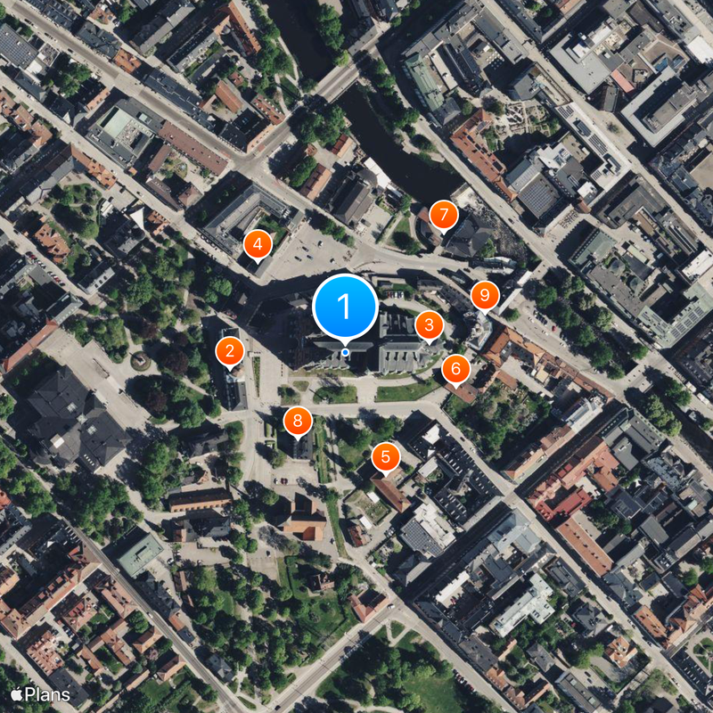 Katedra w Uppsali Mapa