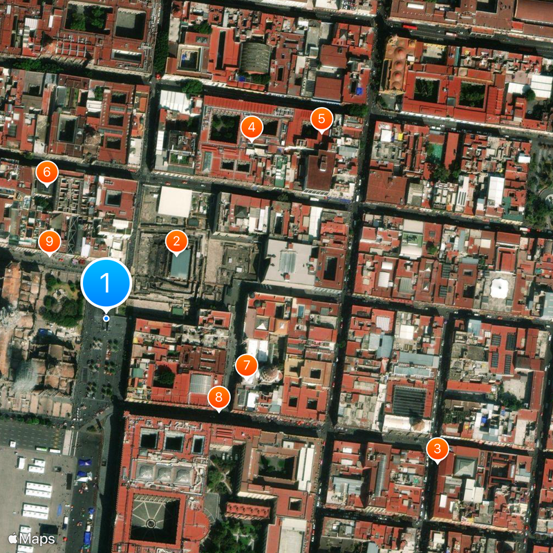 Templo Mayor Museum Map