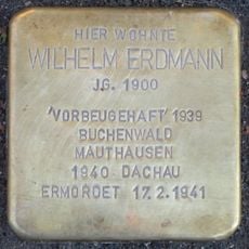 Stolperstein en memoria de Wilhelm Erdmann