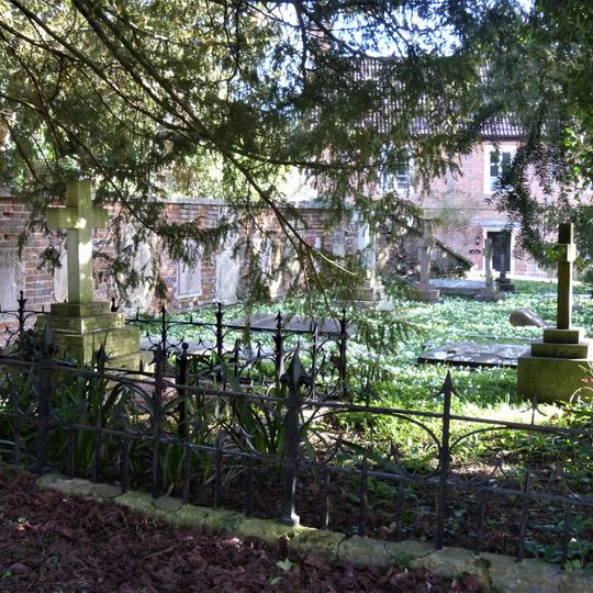 Churchyard Wall With Monuments At South East Angle Of Churchyard