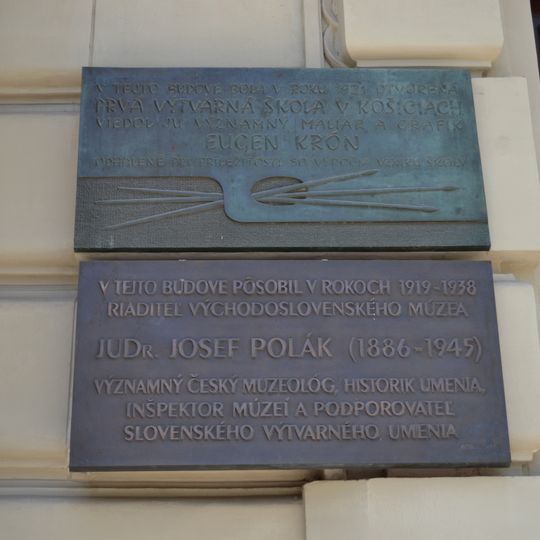 Východoslovenské múzeum, tabuľa pamätná