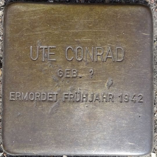 Stolperstein à la mémoire d’Ute Conrad