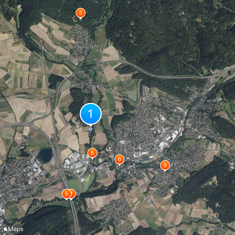 Schloss Rosenau Karte