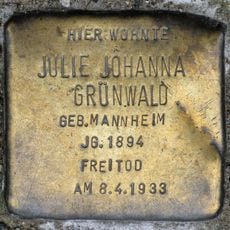 Stolperstein dedicated to Julie Johanna Grünwald