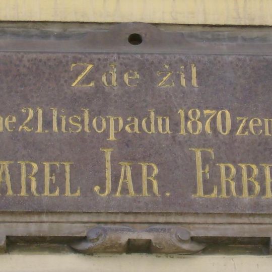 Pamětní deska Karla Jaromíra Erbena v Praze