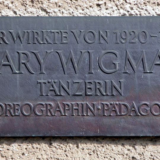 Gedenktafel Mary Wigmann