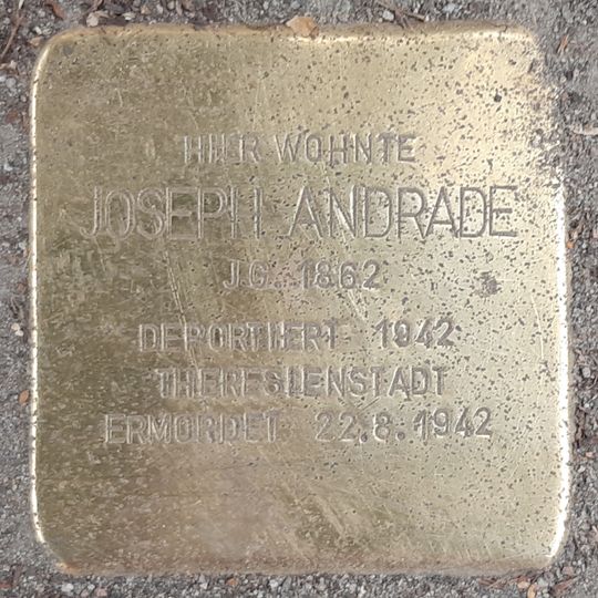 Stolperstein à la mémoire de Joseph Andrade