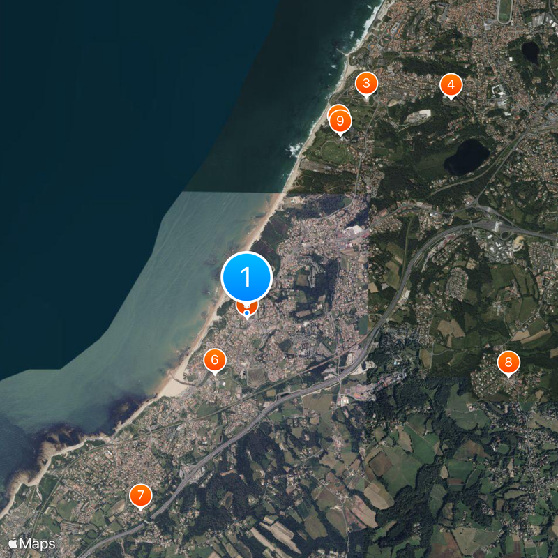 Bidart Map
