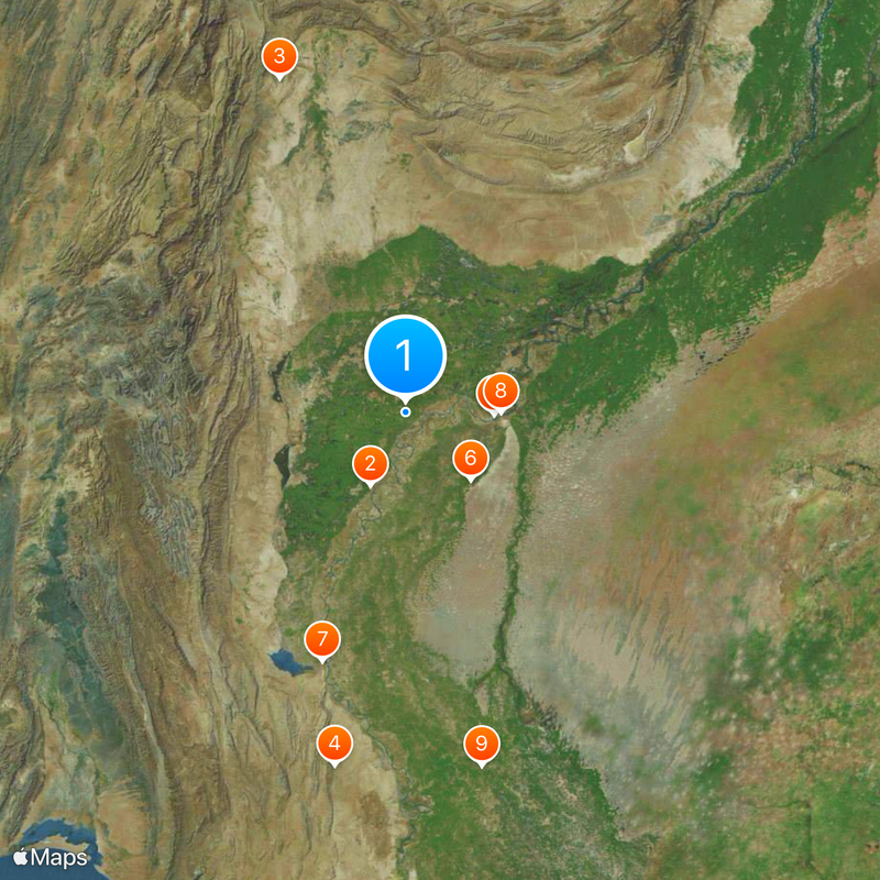 Bhutto family mausoleum Mappa
