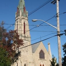 St. James the Apostle Anglican Church, rectory and stone wall