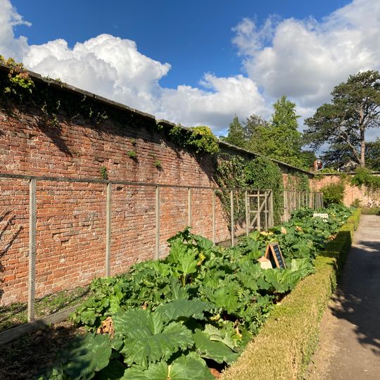 Wall bounding north side & part of east side of the Mulberry Garden to north of St Fagans Castle