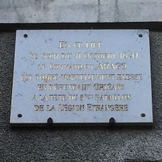 Plaque commémorative Commandant ARAGO