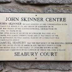 Commemorative plaque to Bishop John Skinner and Bishop Samuel Seabury