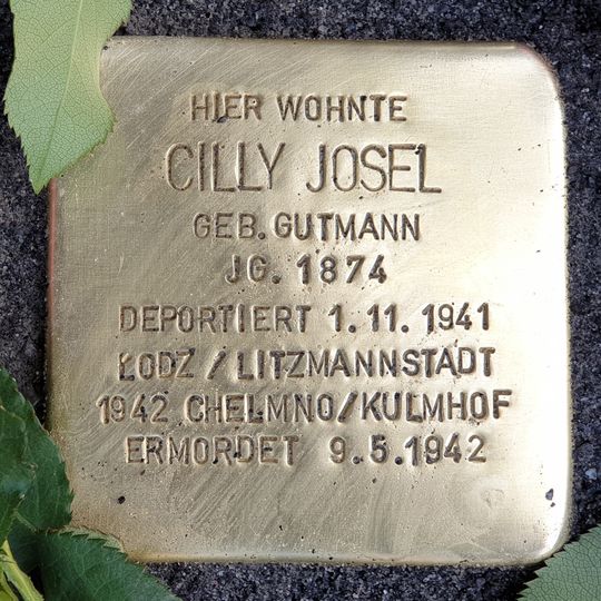 Stolperstein dedicated to Cilly Josel