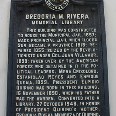 Gregoria M. Rivera Memorial Library historical marker