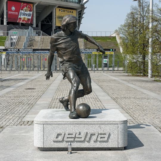 Kazimierz Deyna monument in Warsaw