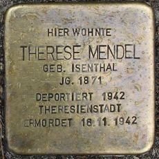 Stolperstein dedicated to Therese Mendel