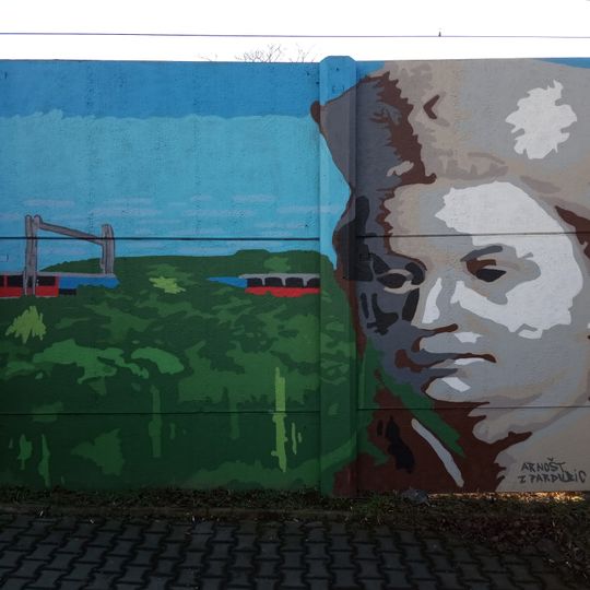 Mural at Praha-Kyje train station