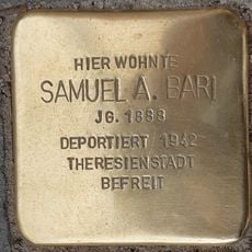 Stolperstein dedicated to Samuel A. Bari