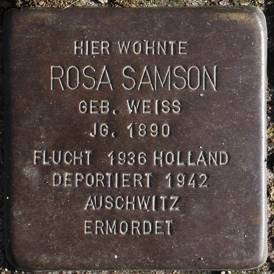 Stolperstein à la mémoire de Rosa Samson