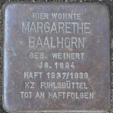 Stolperstein en memoria de Margarethe Baalhorn