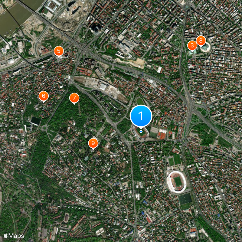 Partizan Stadium Map