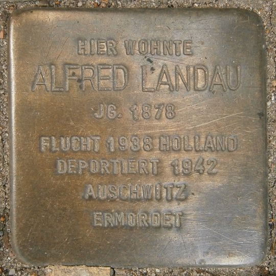 Stolperstein dedicated to Alfred Landau