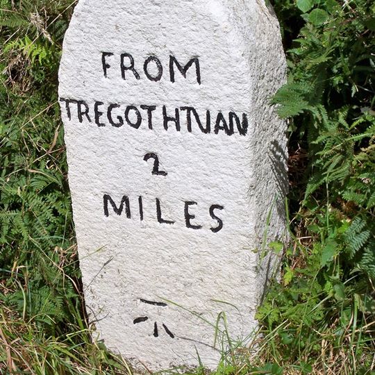 Milestone Circa 85M South-East Of Tresawsan Cottage