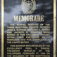 Memorare historical marker (Gomburza)