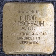 Stolperstein dedicated to Isidor Kirschbaum