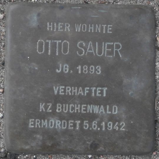 Stolperstein dedicated to Otto Sauer