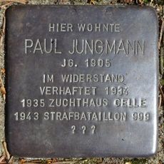 Stolperstein dedicated to Paul Jungmann