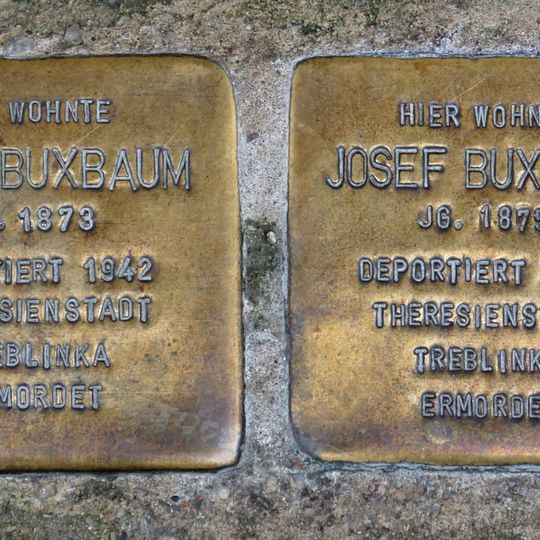 Stolperstein dedicated to Josef Buxbaum