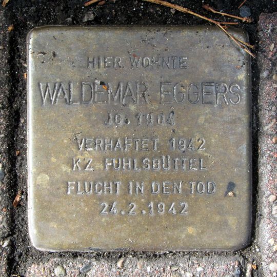 Stolperstein en memoria de Waldemar Eggers