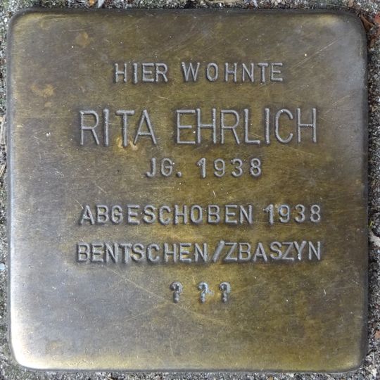 Stolperstein dedicated to Rita Ehrlich