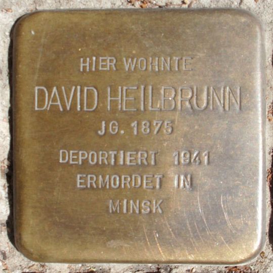 Stolperstein dedicated to David Heilbrunn