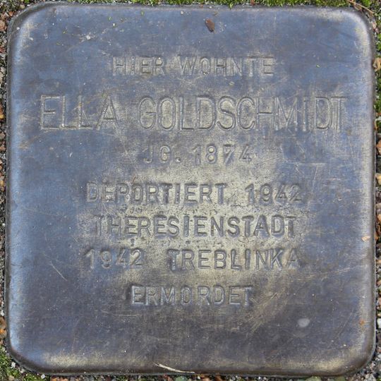 Stolperstein dedicated to Ella Goldschmidt