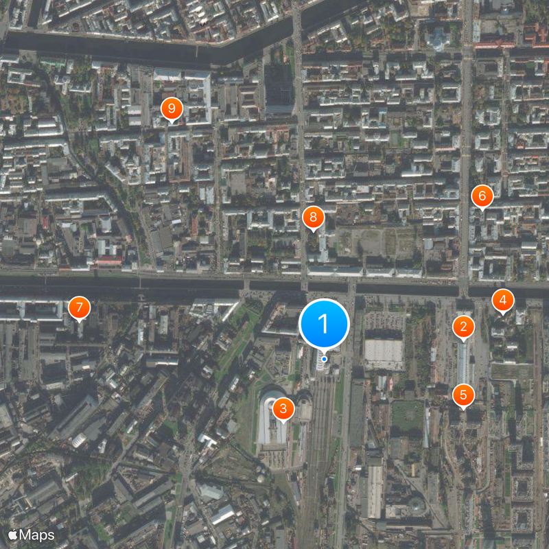 Baltiysky railway station Map