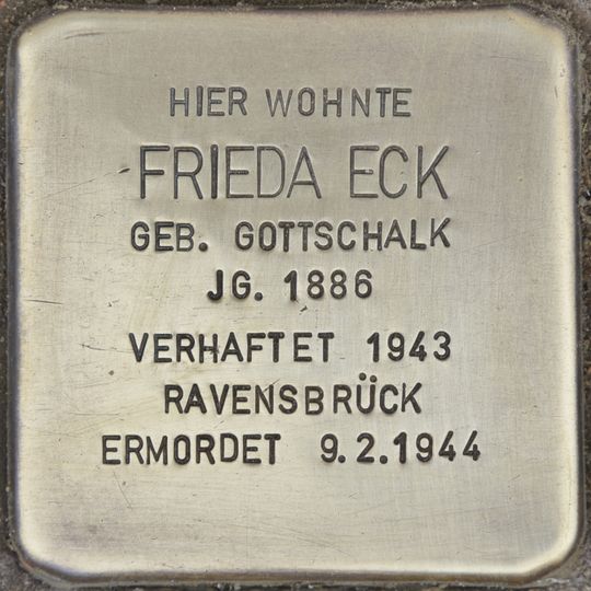 Stolperstein à la mémoire de Frieda Eck