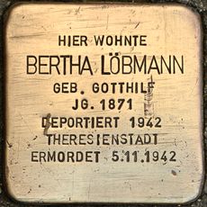 Stolperstein dedicated to Bertha Löbmann