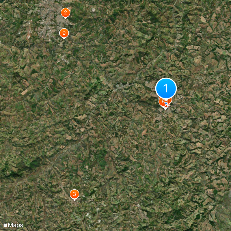 Três Corações Map