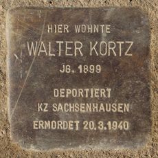 Stolperstein en memoria de Walter Kortz